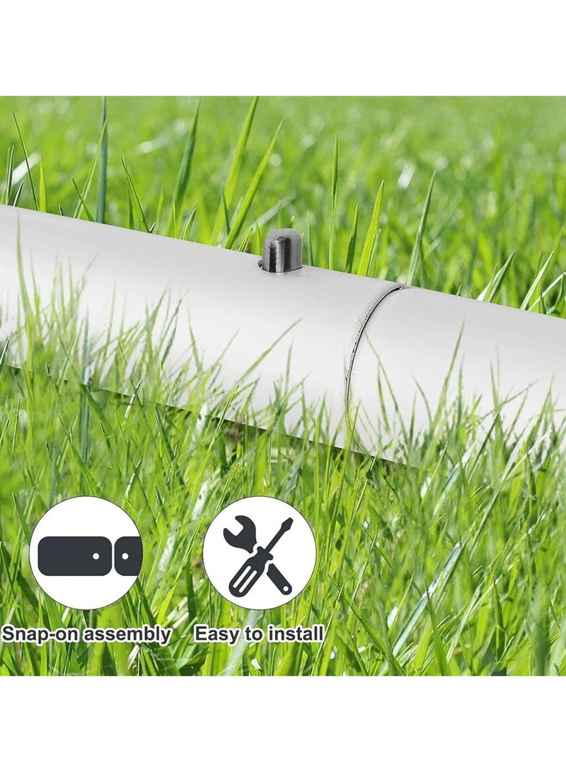 Football Goal, White Soccer Door Hoop, Portable Goal for Football Training, 240*150*90 CM - Image 2