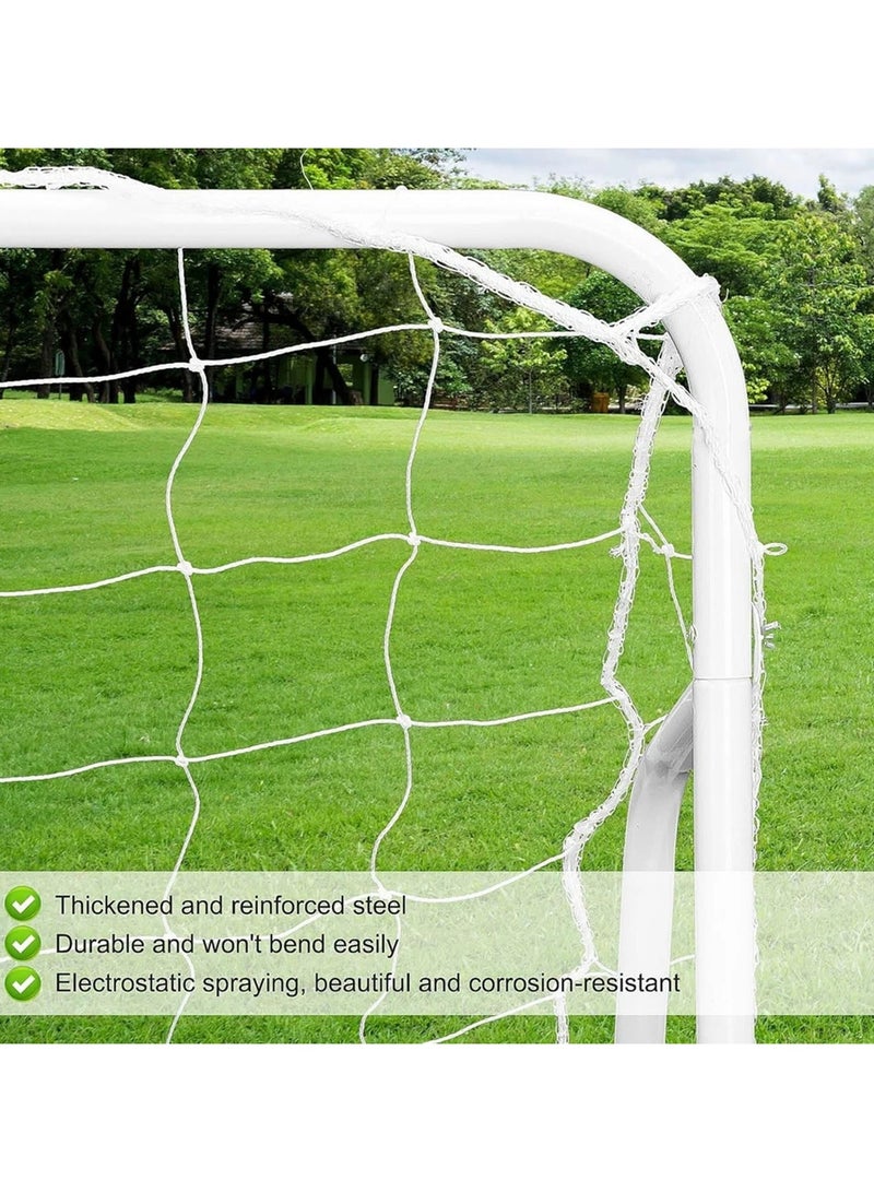 Football Goal, White Soccer Door Hoop, Portable Goal for Football Training, 240*150*90 CM - Image 4