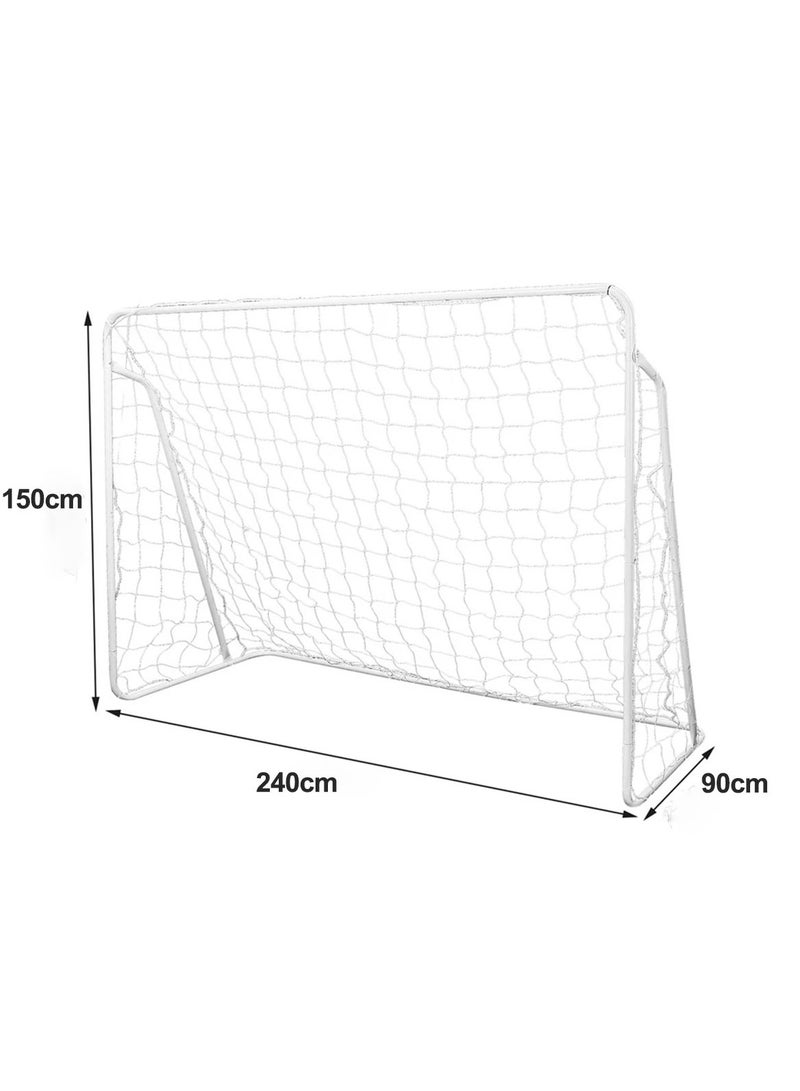 Football Goal, White Soccer Door Hoop, Portable Goal for Football Training, 240*150*90 CM - Image 5