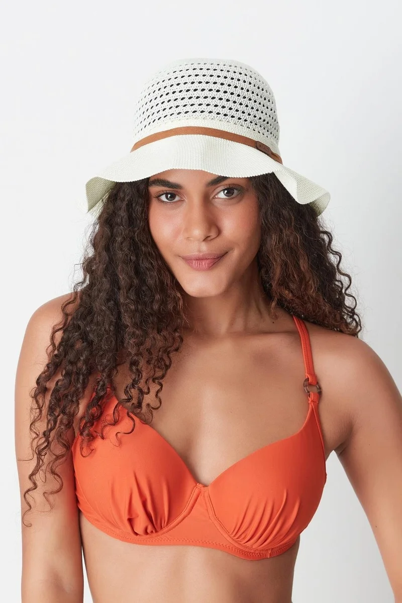 C&city Mercerized Beach Hat T24740-17 White