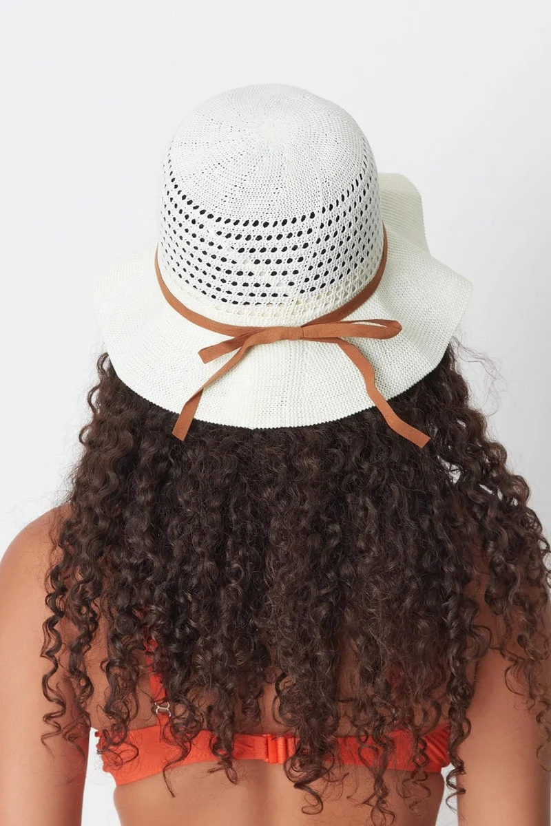C&city Mercerized Beach Hat T24740-17 White