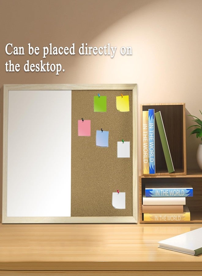 GDMINLO 16.5 x12.6 Inches Dry Erase Cork Bulletin Combination Board, Notice Memo Wall Mounted Vision for Home, School and Office(Pins, Eye Bolts, gaskets, Screws) - Image 4