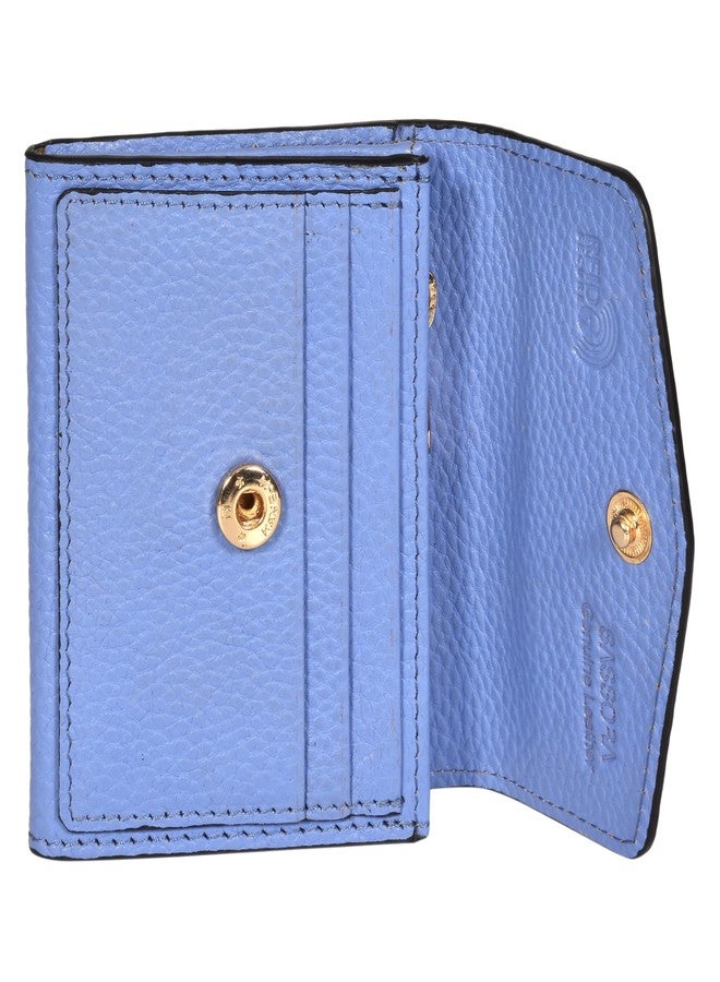 Sassora Genuine Leather Small Card Holder for Ladies (Sea Blue) - Image 2