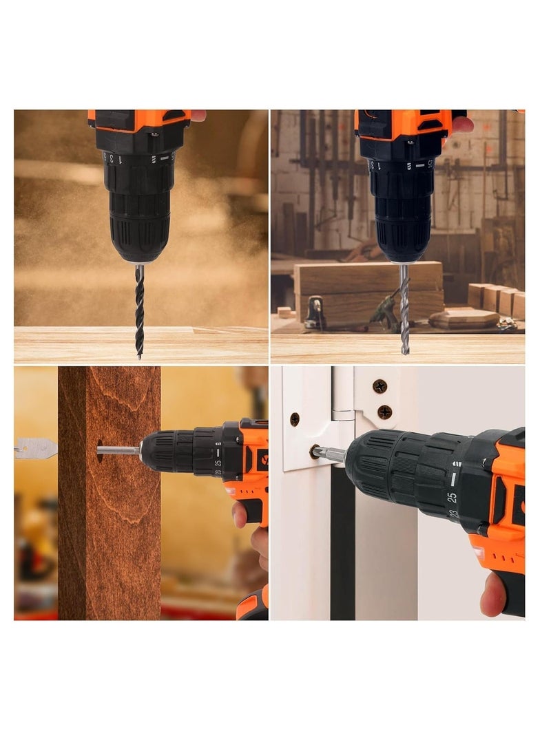 AOTUO 36V Cordless Drill Set – 1350RPM High Torque, 25+1 Clutch, 2x 3Ah Batteries, 102-Piece Accessory Kit for DIY & Professional Projects - Image 5