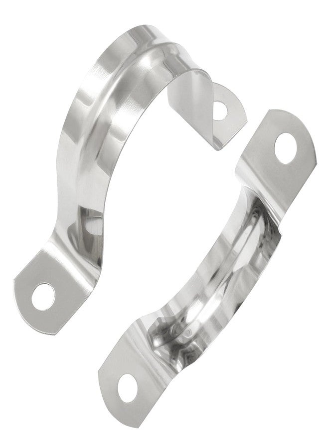 Hitefu 30PCS Stainless Steel Rigid Pipe Strap, M40 1-1/2" Two Hole Strap U Bracket Pipe Clamps, Heavy Duty Pipe Fasten Holder Tube Clip for Conduit and Cables - Image 5