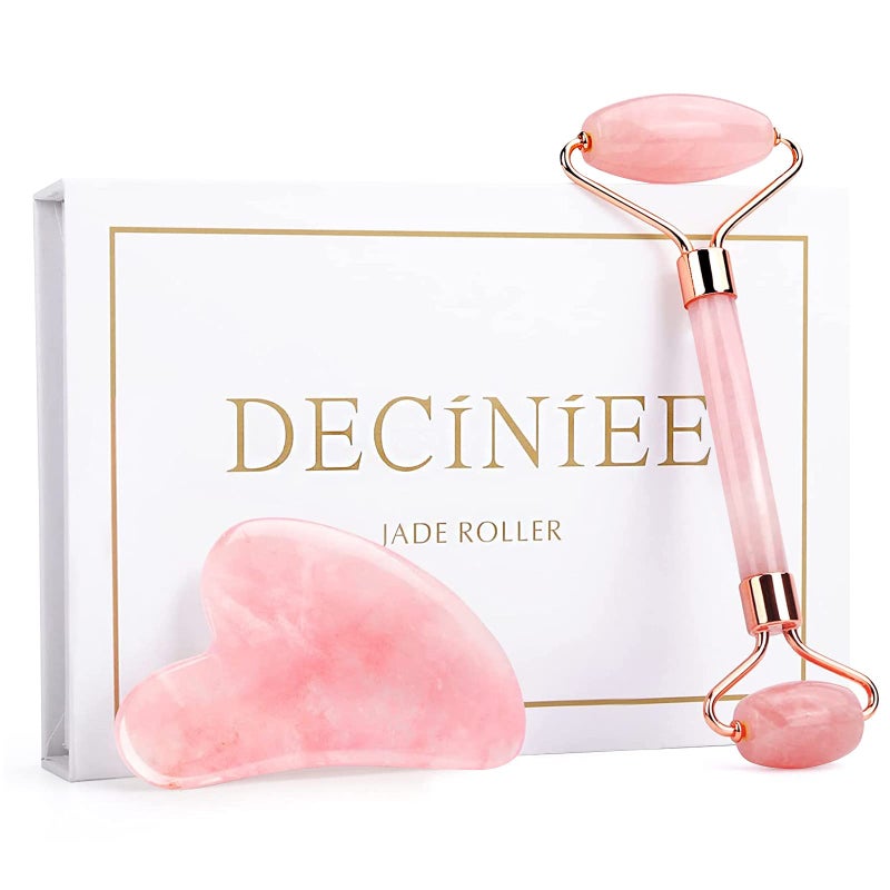 Deciniee Gua Sha Face Roller Tools: Jade Roller Facial Tools for Skin Care - Facial Massager for Face, Eyes, Neck, Relieve Fine Lines and Wrinkles - Image 1