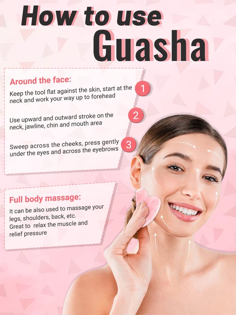 Deciniee Gua Sha Face Roller Tools: Jade Roller Facial Tools for Skin Care - Facial Massager for Face, Eyes, Neck, Relieve Fine Lines and Wrinkles - Image 5
