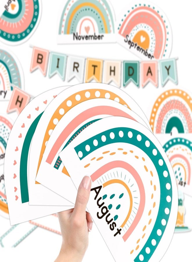 EAMAY Happy Birthday Boho Rainbow Bulletin Board Set for Classroom (Boho Rainbow) - Image 4