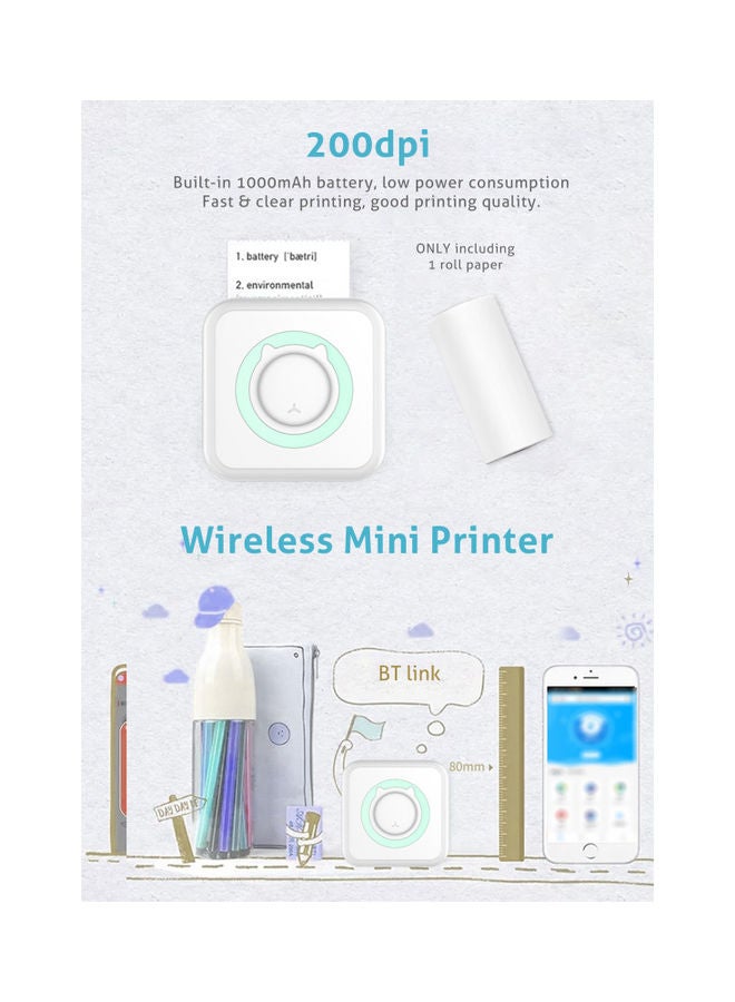 طابعة حرارية للجيب وردي/ أبيض - Image 5