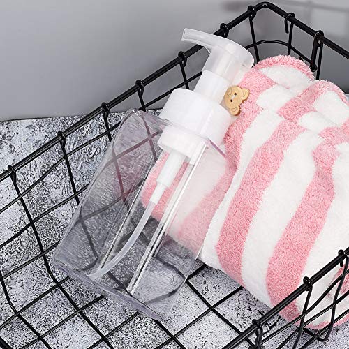 UUJOLY Foaming Soap Dispenser, 450ml (15oz) Refillable Pump Bottle Plastic for Liquid Soap, Shampoo, Body Wash (2 Pcs) (Clear) - Image 5