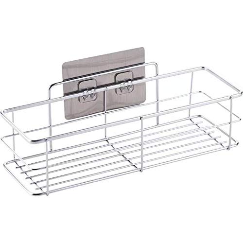 XELYTON Wall Mounted Bathroom Shelf Steel Multi Purpose Bathroom Shelves Kitchen Wall Storage Rack Bathroom Cosmetic Storage Organizer Rack - Image 1