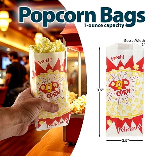Snappy 1 oz. Popcorn Bag, Burst Design, 1000 per Case - Image 2