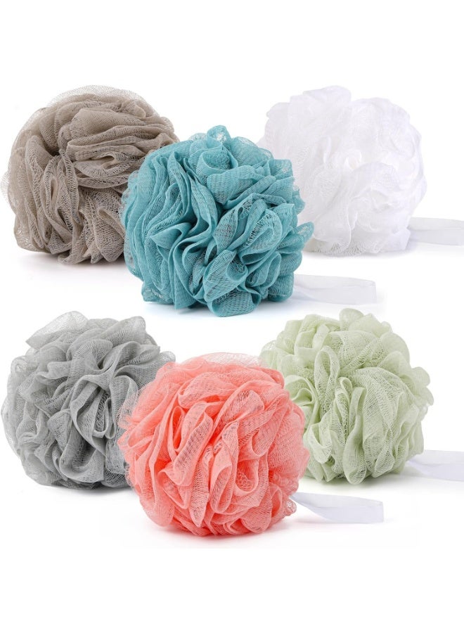 أيكيا إسفنجة استحمام وغسول للجسم، ليف للجسم، مقشر للجسم، إسفنجة غسيل للرجال والنساء (مجموعة من 6 ألوان) - Image 1