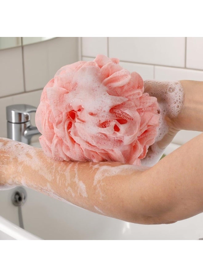 أيكيا إسفنجة استحمام وغسول للجسم، ليف للجسم، مقشر للجسم، إسفنجة غسيل للرجال والنساء (مجموعة من 6 ألوان) - Image 3