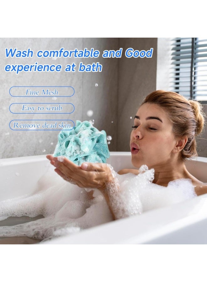 أيكيا إسفنجة استحمام وغسول للجسم، ليف للجسم، مقشر للجسم، إسفنجة غسيل للرجال والنساء (مجموعة من 6 ألوان) - Image 5