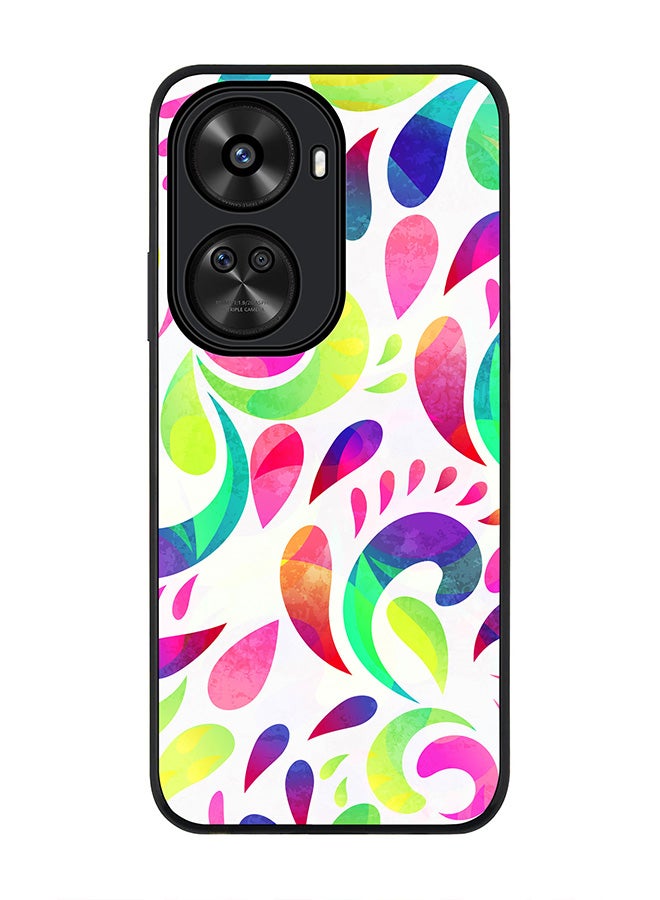Stylizedd Rugged Black edge case for Huawei nova 12 SE / Huawei nova 11 SE 4G, Slim fit Case Flexible Rubber Edges Anti Drop TPU Gel Thin Cover - Floral Blast - Image 1