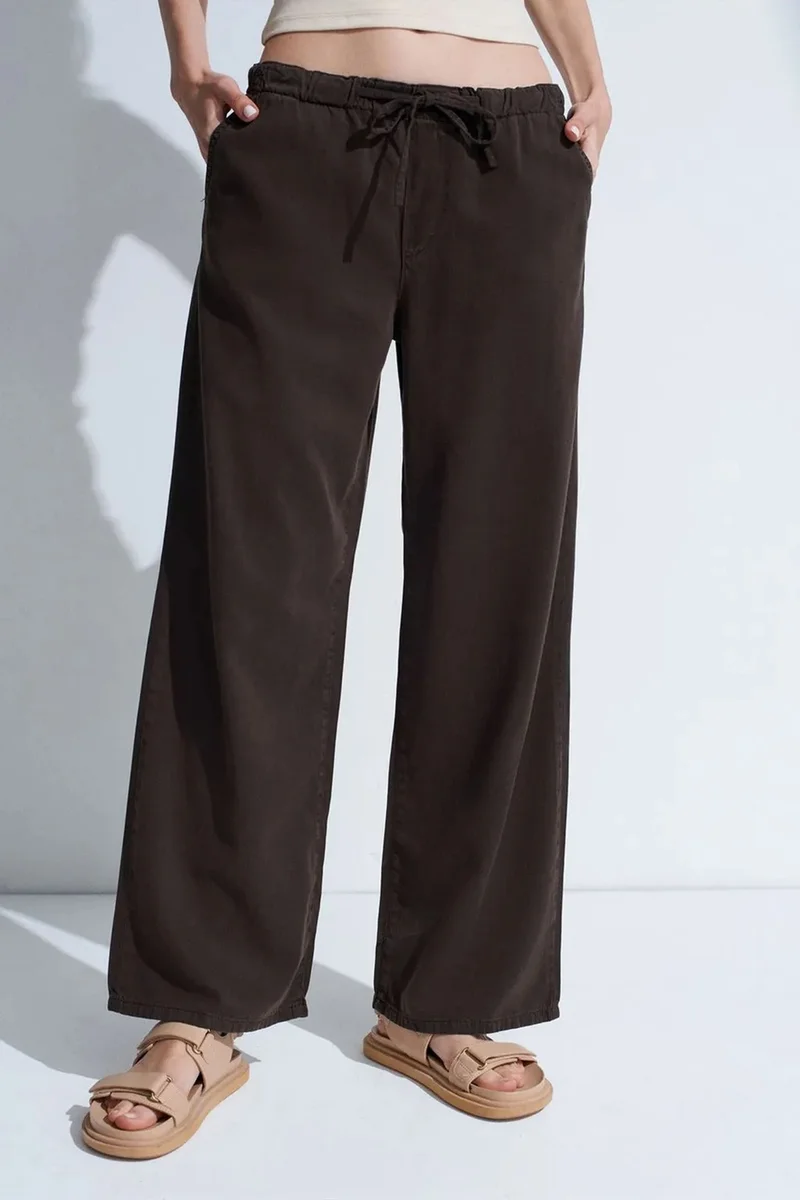 Dilvin Charcoal Grey DILVIN Mid-Waist Wide-Leg Denim Jeans for Women | Best Price UAE