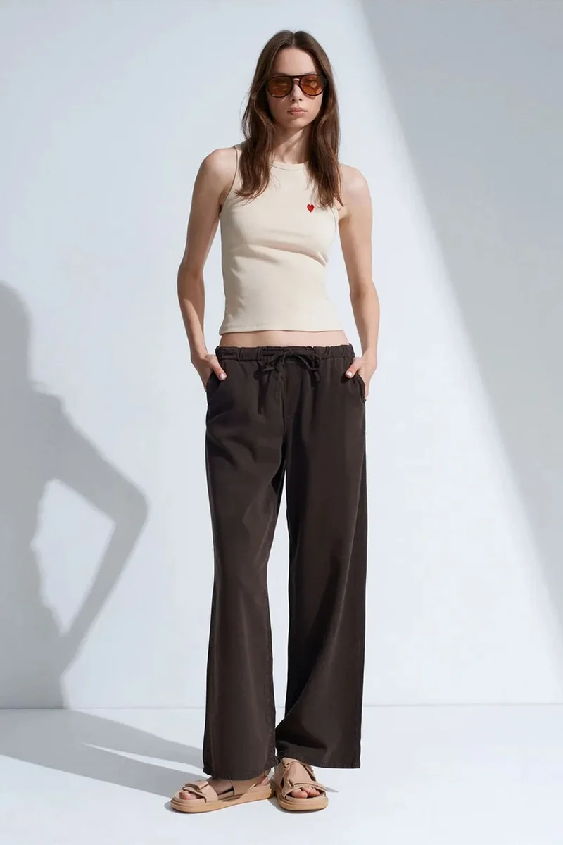 DILVIN Mid-Waist Wide-Leg Denim Jeans