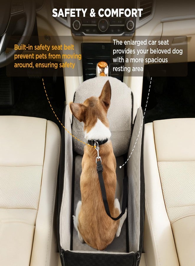 BONTHEE Center Console Dog Car Seat for Small Dogs- Anti-Collapse Design with Soft Plush & Sturdy Support Board, Adjustable Safety Leash for Small Dogs & Cats up to 15 lbs - Image 5