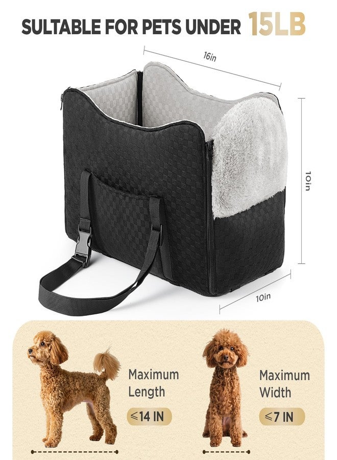 BONTHEE Center Console Dog Car Seat for Small Dogs- Anti-Collapse Design with Soft Plush & Sturdy Support Board, Adjustable Safety Leash for Small Dogs & Cats up to 15 lbs - Image 2