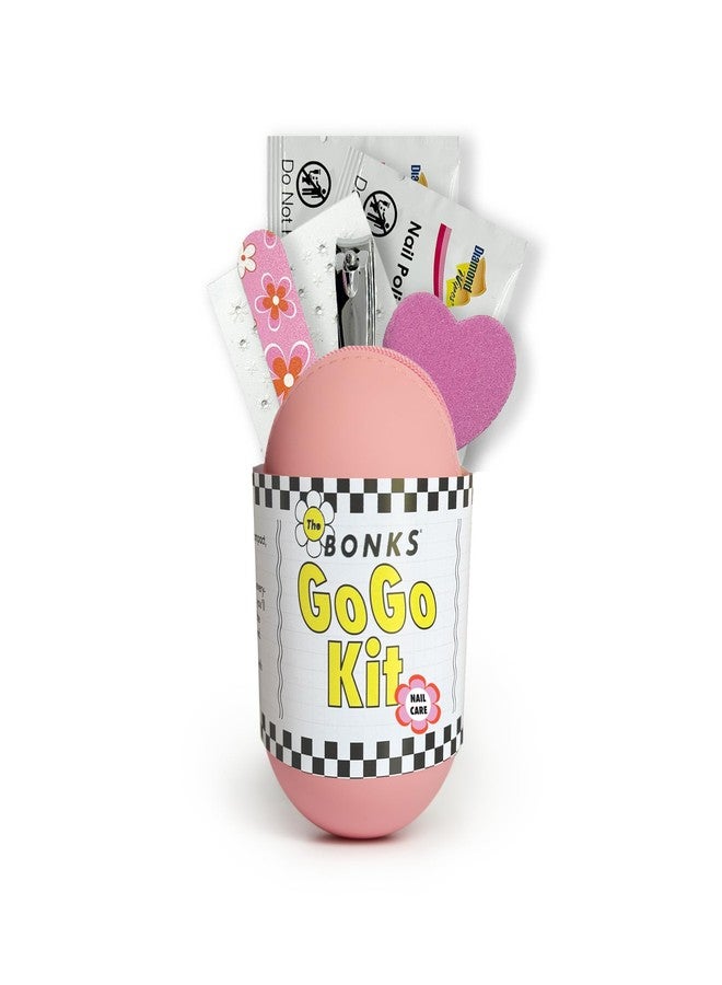 Bonks GoGo Kit - Nail Care Kit for Women and Teens - Portable Manicure Set with Mini Nail Files, Nail Clippers, Buffer, and Remover - Compact & Stylish Travel Essential - Image 1
