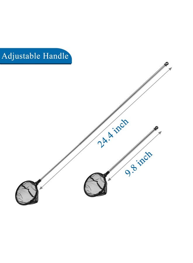 Mogoko Aquarium Fish Net, Fine Mesh Net for Fish Tank, Telescopic Fish Net with Extendable Stainless Steel Long Handle - Image 2