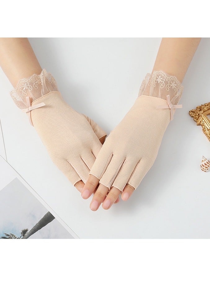 قفازات نسائية، قفازات قيادة، قفازات حماية من أشعة الشمس الصيفية غير قابلة للانزلاق - Image 1