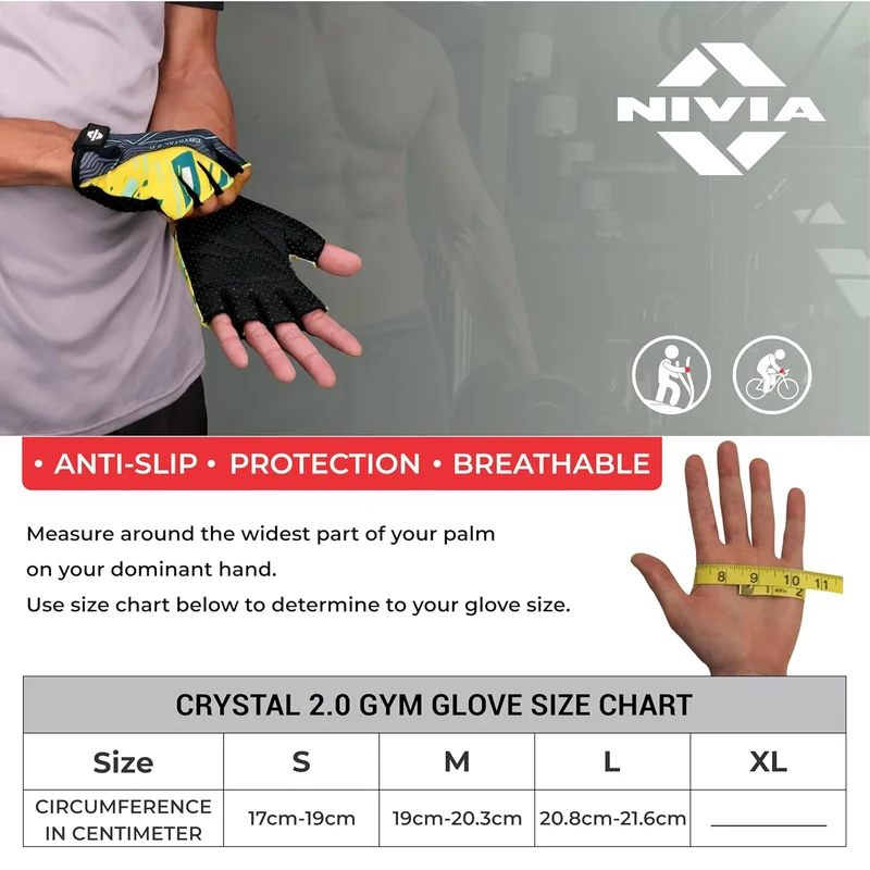 Nivia  Nivia Crystal 2.0 Sports Gloves  | Best Price UAE