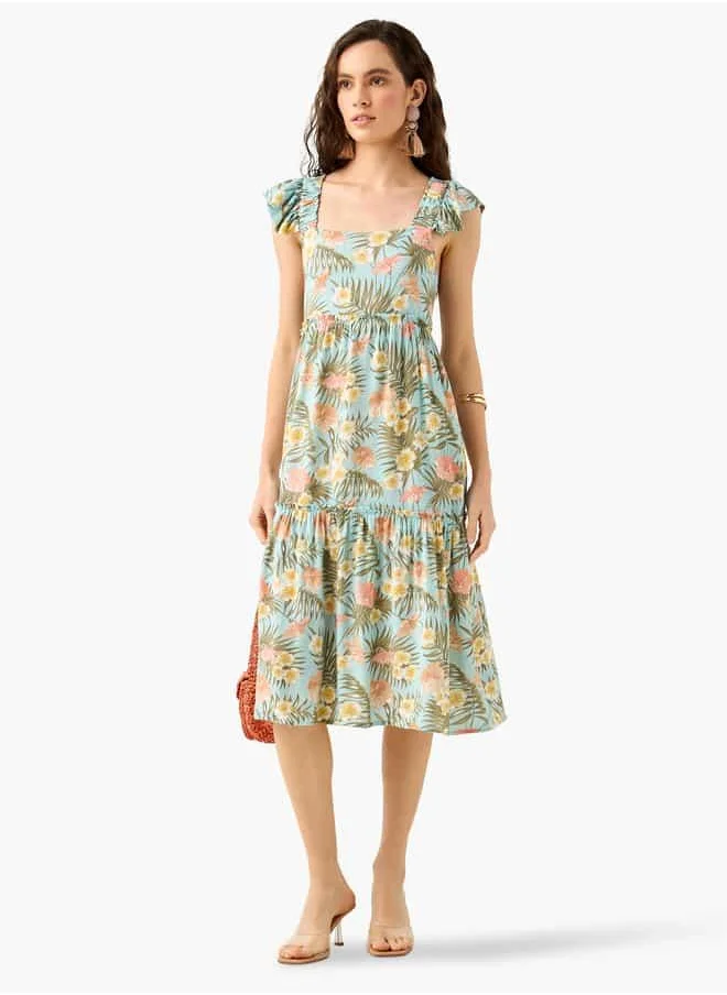 فاف Flower Print Viscose Cover-Up