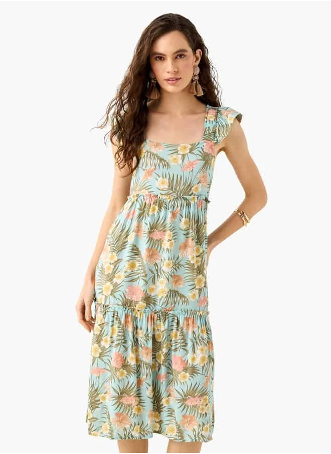 فاف Flower Print Viscose Cover-Up