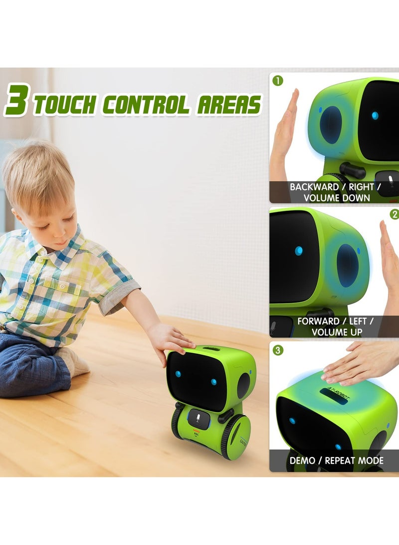 Kids Smart Robot Toys, Children Interactive Intelligent Robot Toys, with Voice Controlled Touch Sensor, Singing, Dancing, Recording, Repeat, Birthday, Gifts for Boys and Girls Ages 3-9 Years - Image 3