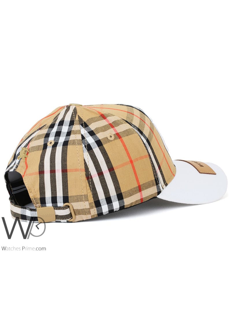 Burberry BT Baseball White Beige Cap Cotton Hat - Image 2