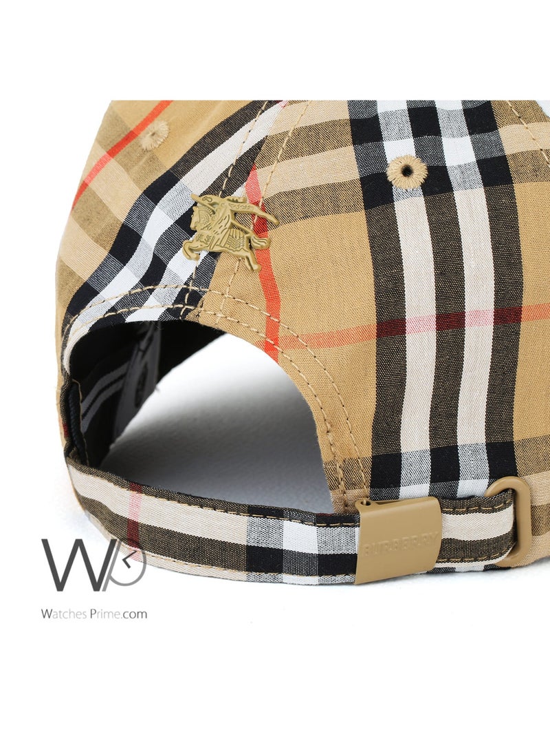 Burberry BT Baseball White Beige Cap Cotton Hat - Image 3
