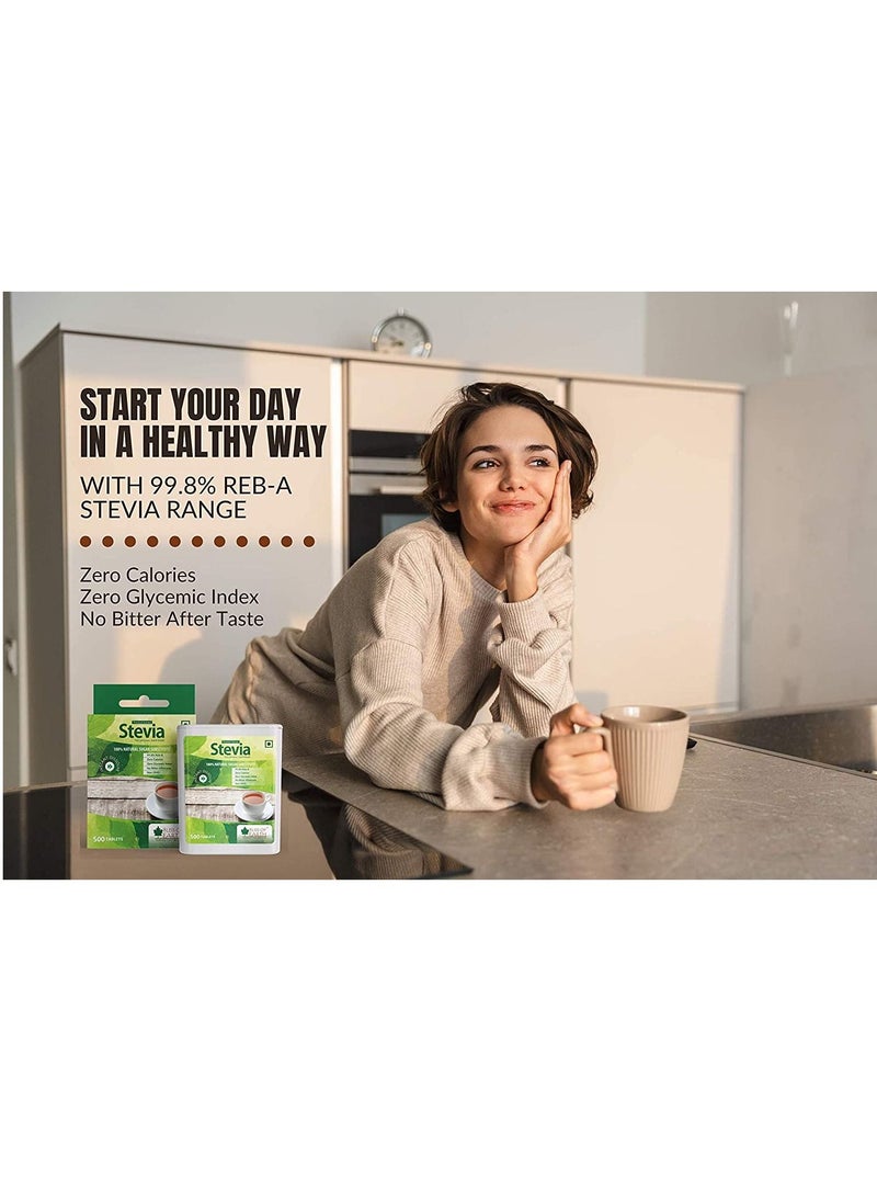 BLISS OF EARTH - Stevia Sugar free Tablets Pellets Zero Calorie Keto Sweetener Instant Dissolve 500 Tablets - Image 1