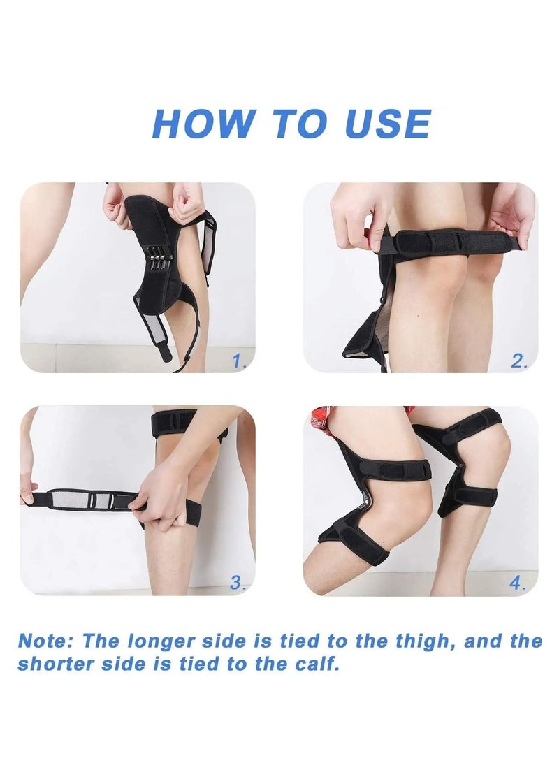 Y&D Knee Protection Booster, Joint Support Pads, Power Lift Stabilizer Pads - Powerful Rebound Spring Force Booster Relief Brace for Men Climbing, Squat, Sport - Image 3