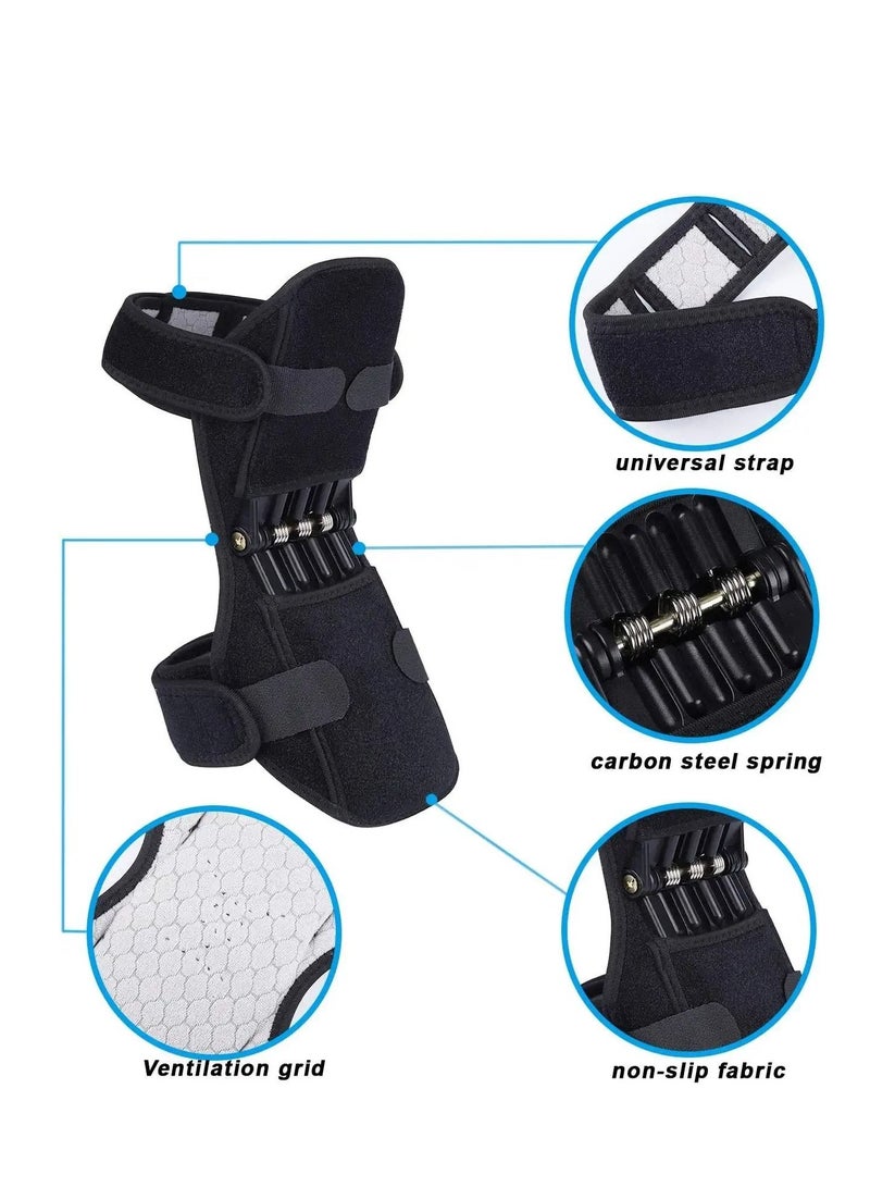 Y&D Knee Protection Booster, Joint Support Pads, Power Lift Stabilizer Pads - Powerful Rebound Spring Force Booster Relief Brace for Men Climbing, Squat, Sport - Image 4