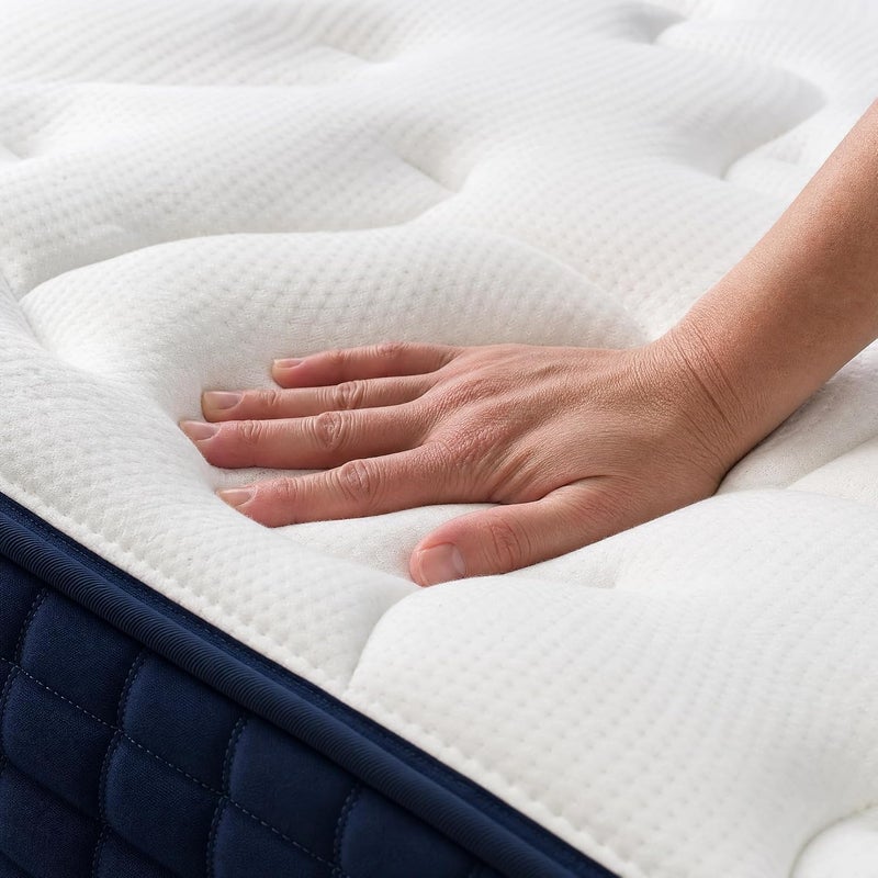 Pocket Spring Mattress with High-Density Foam - Full (140x200cm) - Plush Euro Top for Motion Isolation & Pressure Relief - Image 4