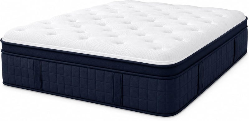 Pocket Spring Mattress with High-Density Foam - Full (140x200cm) - Plush Euro Top for Motion Isolation & Pressure Relief - Image 1