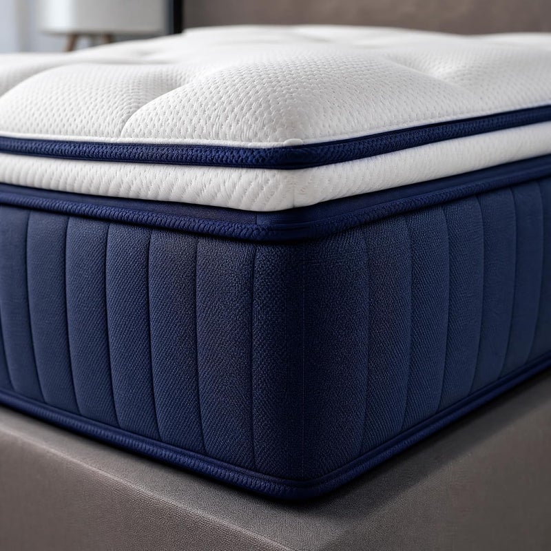 Pocket Spring Mattress with High-Density Foam - Full (140x200cm) - Plush Euro Top for Motion Isolation & Pressure Relief - Image 5
