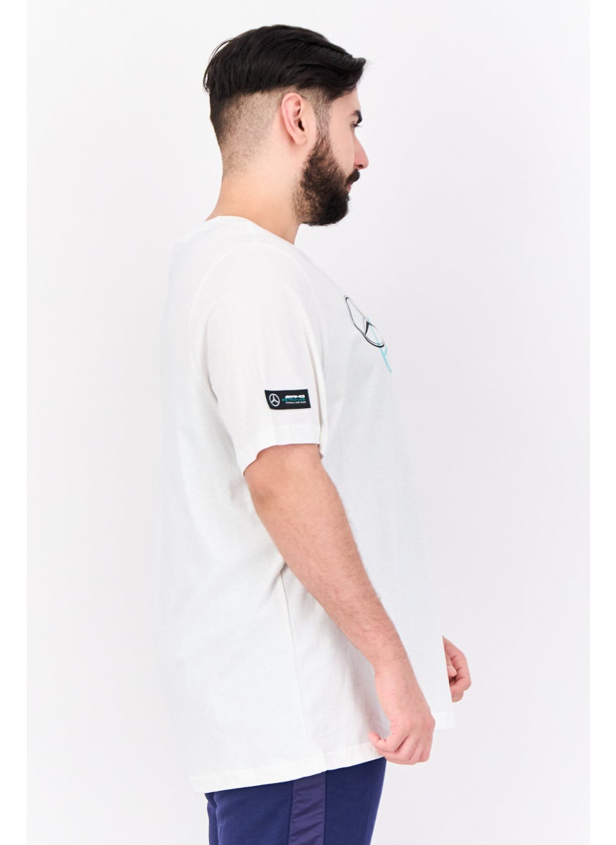 PUMA Men Sportswear Fit Short Sleeves Running T-Shirt, Off White  - Image 2