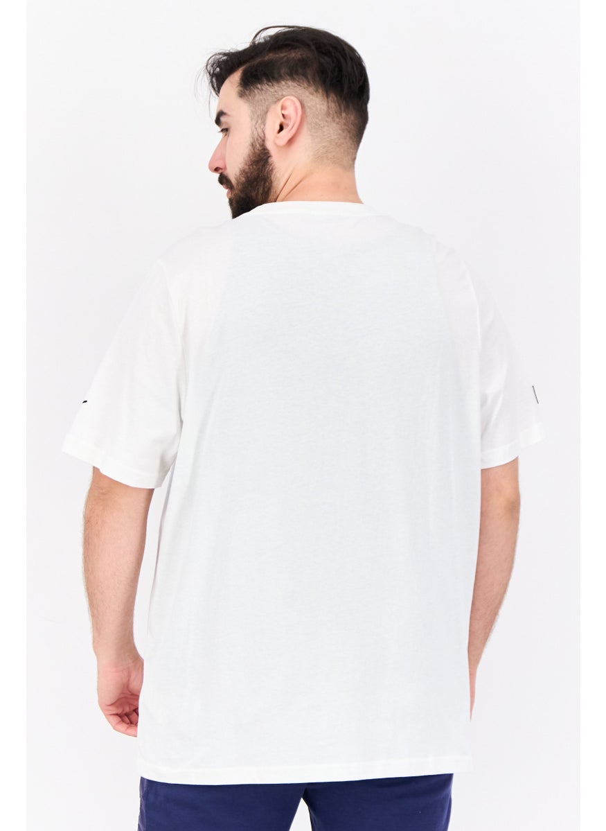 PUMA Men Sportswear Fit Short Sleeves Running T-Shirt, Off White  - Image 3