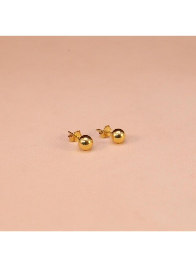 Luxuria Spherical gold earrings, which are classic and simple designs suitable for everyday use. - Image 4