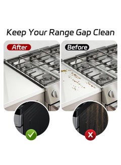 General Stainless steel hob lid (pack of 2), hob protector, kitchen seam filler, hob forming kit, easy to clean and heat resistant  - Image 2
