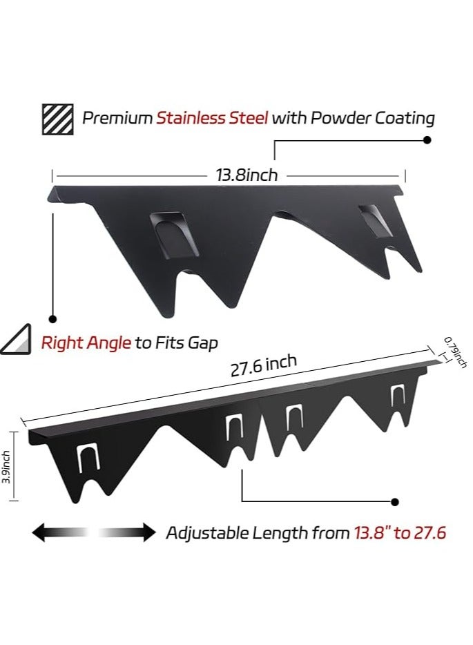 عام غطاء فرن مصنوع من الفولاذ المقاوم للصدأ (عبوة تحتوي على 2 قطعة)، حامي فرن، ملء شقوق المطبخ، طقم شكل الفرن، سهل التنظيف ومقاوم للحرارة. - Image 3