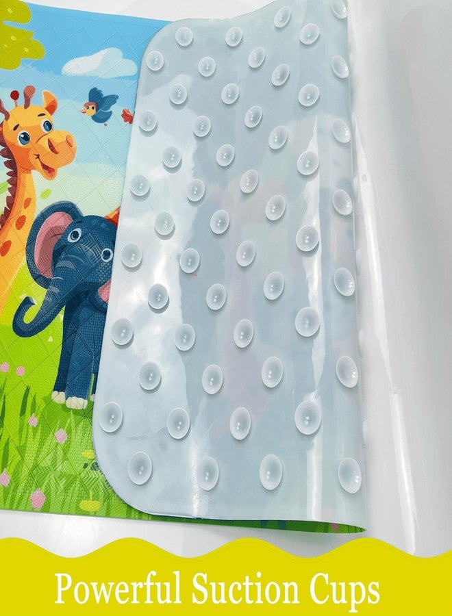 BEEHOMEE Non Slip Bath Mat for Tub,Cartoon Slip-Resistant Mat for Kids Bath Tub - Anti-Slip Bathtub Mat - Non-Slip Shower Floor Mat for Toddlers and Baby Bath Time (Jungle Friends) - Image 4