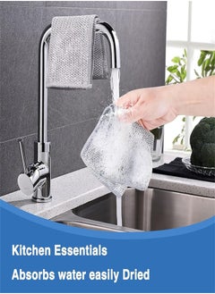 Generic Multipurpose Wire Cleaning Cloths, 4 Pack Multipurpose Dishwashing Rags Non-Scratch Wire Dish Cloths Dishcloth Scrubs Cleans for Dishes, Sinks, Counters, Stove Tops  - Image 3