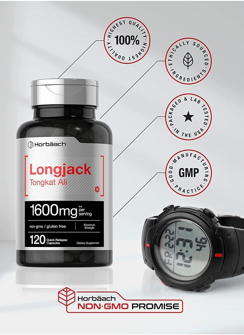 Horbaach Longjack Tongkat Ali 1600 mg - 120 Capsules  - Image 4