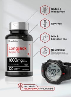 Horbaach Longjack Tongkat Ali 1600 mg - 120 Capsules  - Image 3
