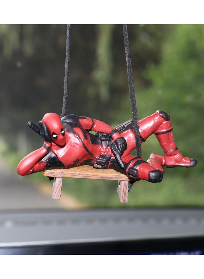 Risen Deadpool Car Decoration Accessories Car Mirror Suspension Accessories，Little And High quality