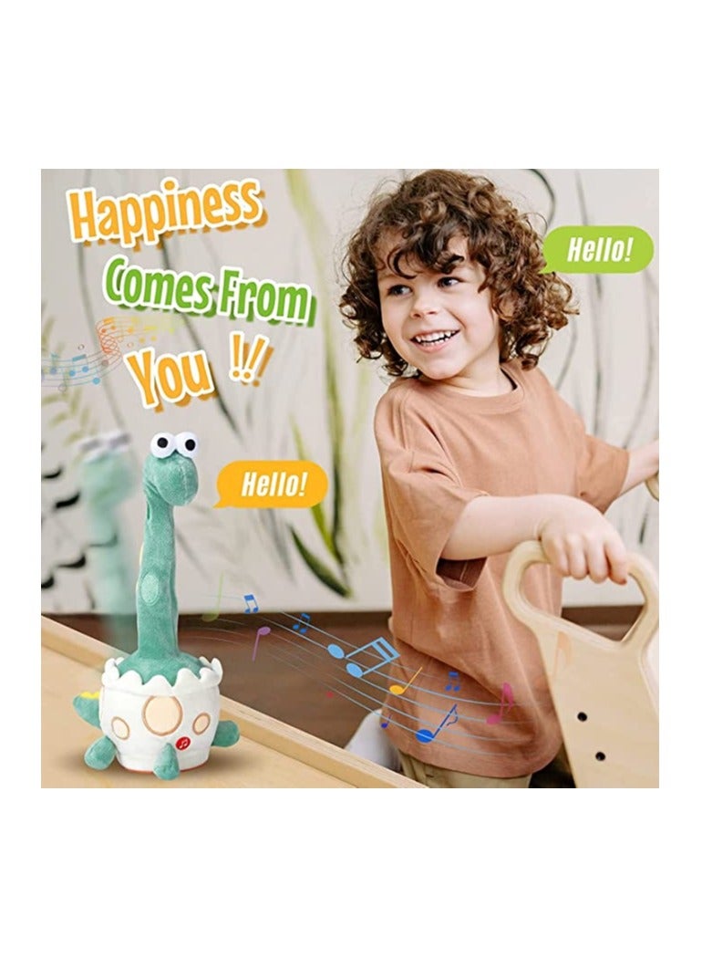 Zikra Light up Dancing Talking Dinosaur Toys, Electronic Shake Interactive Toys, Glowing Toy Wriggle Singing Recordable Toy, 14‚Äù Funny Mimicking Speaking Creative Toy Birthday Gift for Kids - Image 2